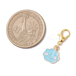 Alloy Enamel Cloud Pendant Decorations&nbsp;HJEW-JM04025