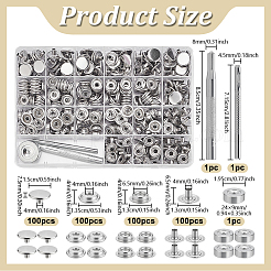 Removable Zinc Alloy Snap Button Sets&nbsp;TOOL-WH0059-126A
