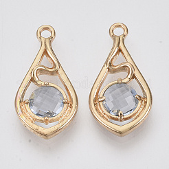 Faceted Glass Pendants&nbsp;GLAA-R204-A-12KC-NF