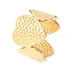 304 Stainless Steel Open Cuff Rings for Women&nbsp;RJEW-K309-01G