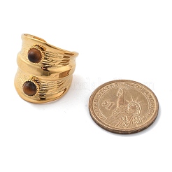 Natural Tiger Eye Finger Rings&nbsp;STAS-Z112-06G