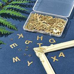 104Pcs 26 Styles Letter A~Z 304 Stainless Steel Alphabet Letter Charms&nbsp;STAS-FS0001-66