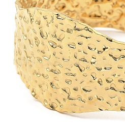 304 Stainless Steel Textured Wide Cuff Bangles&nbsp;LS-BJEW-P302-10G