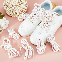 4 Pairs Rainbow Polka Dot Cotton Shoelaces&nbsp;FIND-FH0012-03B