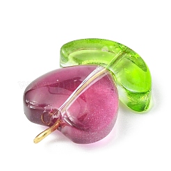 Heart Flower & Leaf Glass Pendants&nbsp;PALLOY-JF02193