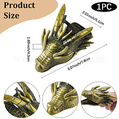 1Pc Dragon Head Shape Alloy Note Clips&nbsp;AJEW-CP0011-71A