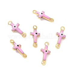 Brass Enamel Connector Charms&nbsp;KK-J302-08G-01