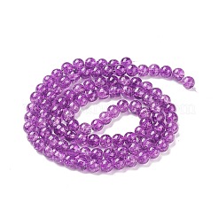 Crackle Glass Beads Strands&nbsp;CCG-Q001-8mm-M