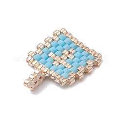 2Pcs Handmade MIYUKI Round Rocailles Seed Loom Pattern&nbsp;PALLOY-MZ00186-05