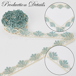 6Yards Polyester Wavy Lace Trim Ribbon&nbsp;SRIB-GF0001-45C