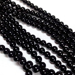 Natural Black Onyx Beads Strands&nbsp;X-G-H1567-8MM