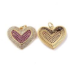 Brass Micro Pave Cubic Zirconia Pendants&nbsp;ZIRC-P092-040G-RS