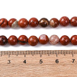 Natural Red Jasper Bead Strands&nbsp;G-R193-11-6mm