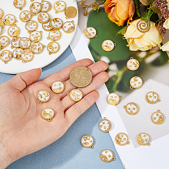 48Pcs 12 Styles Alloy Enamel Pendants&nbsp;FIND-HS0002-50G