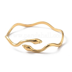 Ion Plating(IP) 304 Stainless Steel Cuff Bangles for Women&nbsp;BJEW-Z078-09G