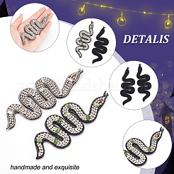 2Pcs 2 Colors Snake Shape Appliques&nbsp;DIY-WR0002-52