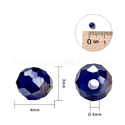 18 Colors Electroplate Glass Beads&nbsp;EGLA-JP0002-03B-4mm
