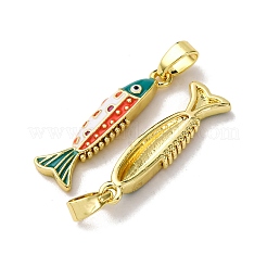 Brass Enamel Pendants&nbsp;KK-F911-23G-02