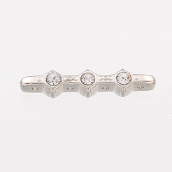 Alloy Rhinestone Bar Spacers&nbsp;ALRI-G007-P