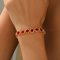 Vintage Brass Micro Pave Cubic Zirconia Link Chain Bracelets for Women&nbsp;YS3082
