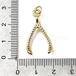 Brass Micro Pave Cubic Zirconia Pendants&nbsp;KK-C090-08A-G