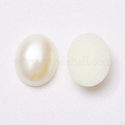 Acrylic Imitation Pearl Cabochons&nbsp;MACR-E007-8x10mm-J02
