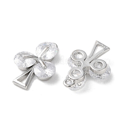 Brass Micro Pave Cubic Zirconia Pendants&nbsp;KK-F872-07P