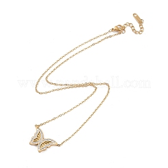 Ion Plating(IP) 304 Stainless Steel Cable Chain Necklaces&nbsp;NJEW-G081-10G