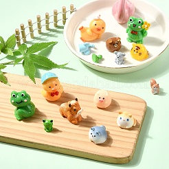 15Pcs 15 Styles Resin 3D Animal Figurines&nbsp;RESI-YW0001-94