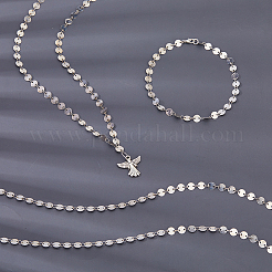 6M Brass Flat Round Link Chains&nbsp;CHC-HS0001-01P