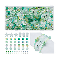 3 Bags Glass Beads&nbsp;GLAA-DC0001-37C