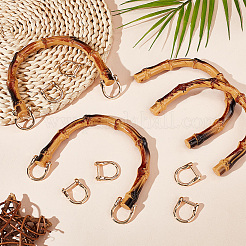Arch Plastic Imitation Bamboo Bag Handles&nbsp;FIND-WH0139-195