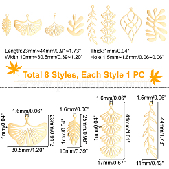 8Pcs 8 Style Ion Plating(IP) 201 Stainless Steel Pendants&nbsp;STAS-DC0002-81