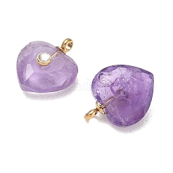 Natural Amethyst Faceted Pendants&nbsp;GG-CBA50CD-04G-04