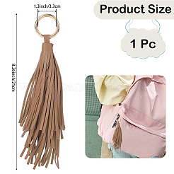 PU Leather Tassel Pendans Keychain&nbsp;FIND-WH20019-242G-01