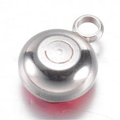 304 Stainless Steel Glass Rhinestone Charms&nbsp;STAS-G082-08