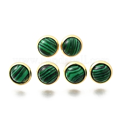 Brass Half Round Stud Earrings&nbsp;EJEW-Z124-02G