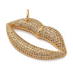 Brass Micro Pave Cubic Zirconia Pendants&nbsp;KK-U076-11G