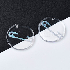 Transparent Resin Pendants&nbsp;RESI-N030-005B
