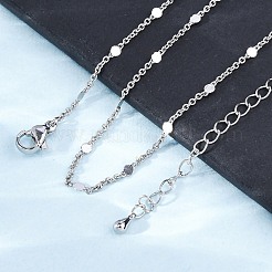 1MM Brass Cable Chain Necklace for Women Men&nbsp;KK-P302-02P