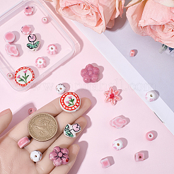 30Pcs 15 Styles Handmade Porcelain Beads&nbsp;PORC-SC0001-42