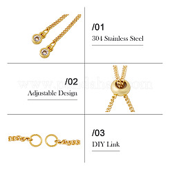 2 Sets 2 Styles 304 Stainless Steel Bar Link Chain Bracelet Making&nbsp;AJEW-TA0001-77