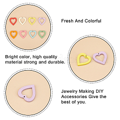 DIY 24 Pairs Heart Dangle Earring Kits&nbsp;DIY-FH0002-17