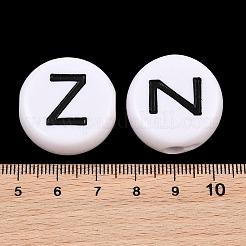 Opaque White Acrylic European Beads&nbsp;AC-CBA3BDD-01Z