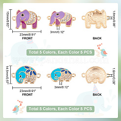 50Pcs 10 Colors Alloy Crystal Rhinestone Connector Charms&nbsp;PALLOY-PH00022-25