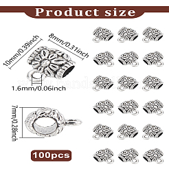 100pcs Tibetan Style Alloy Tube Bails&nbsp;TIBE-LP0001-07