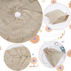 Jute Cloth Storage Pouches&nbsp;ABAG-WH0048-11