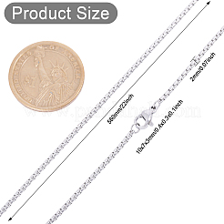 304 Stainless Steel Box Chain Necklace Makings&nbsp;AJEW-WH0270-251