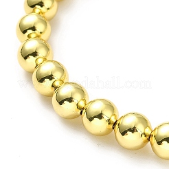 Rack Plating Brass Round Bead Slider Bracelets for Women&nbsp;BJEW-M232-01G-C