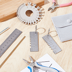 2 Styles Stainless Steel Wire Gauge Measurement Tool Sets&nbsp;DIY-GA0007-71